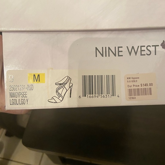 Nine West Gold Sparkle Strappy Shoes - Picture 5 of 5